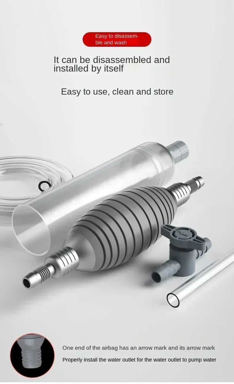 شفاط حوض السمك وشفط الرمل مع أنبوب تمديد