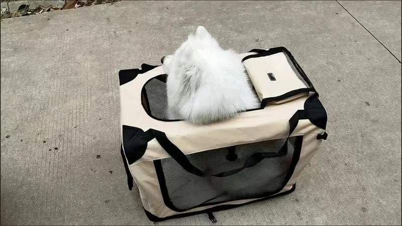 Transportín Plegable para Mascotas con Interior Acolchado
