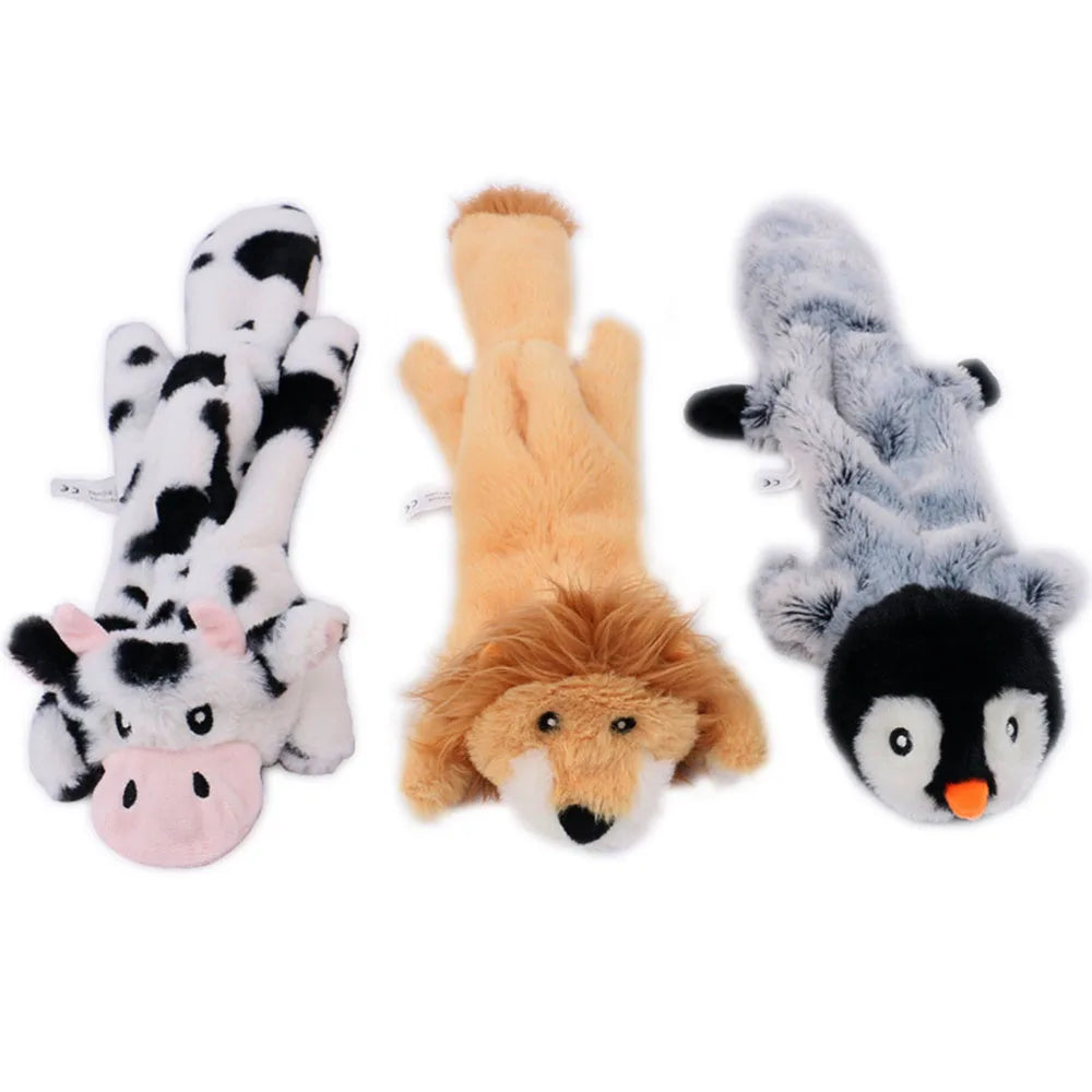 Squeaky Plush Dog Toy with Crinkle Paper – No Stuffing, Durable & Fun