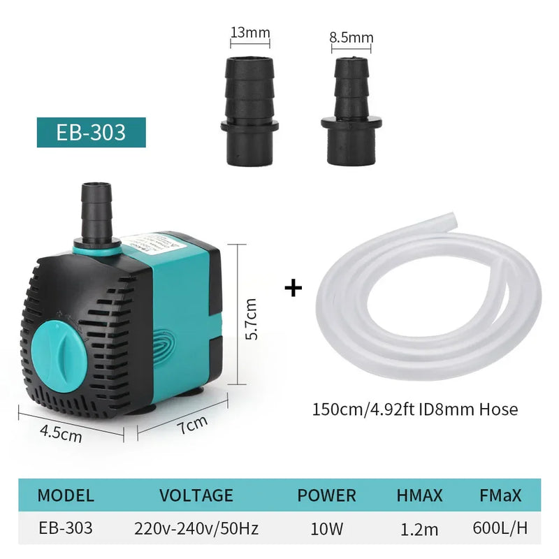 Pompe à eau submersible pour aquarium