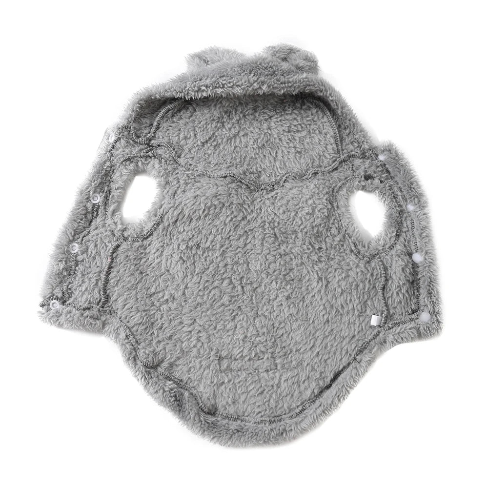 Cozy Fleece Dog Hoodie for Small and Medium Breeds