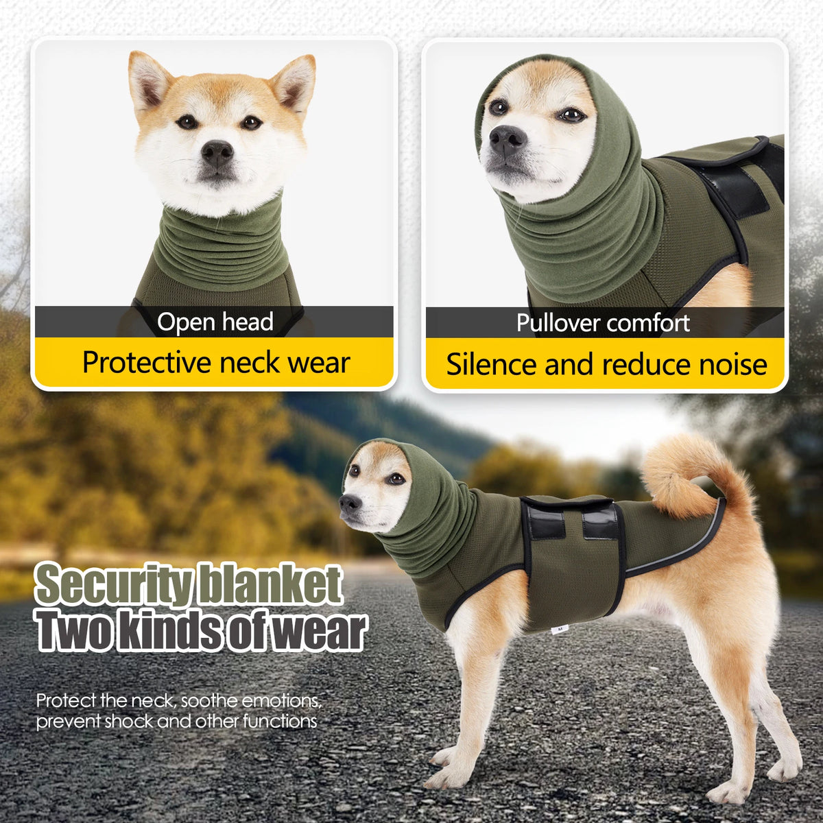 Dog Calming Vest with Neck Warmer