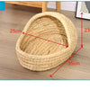 Handwoven Natural Straw Rabbit Grass Mat for Small Pets