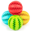 Interactive Rubber Dog Toy Ball with Treat Dispenser