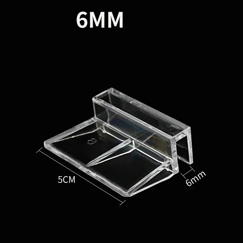 4Pcs Acrylic Fish Tank Lid Clip Bracket Set 6-12mm