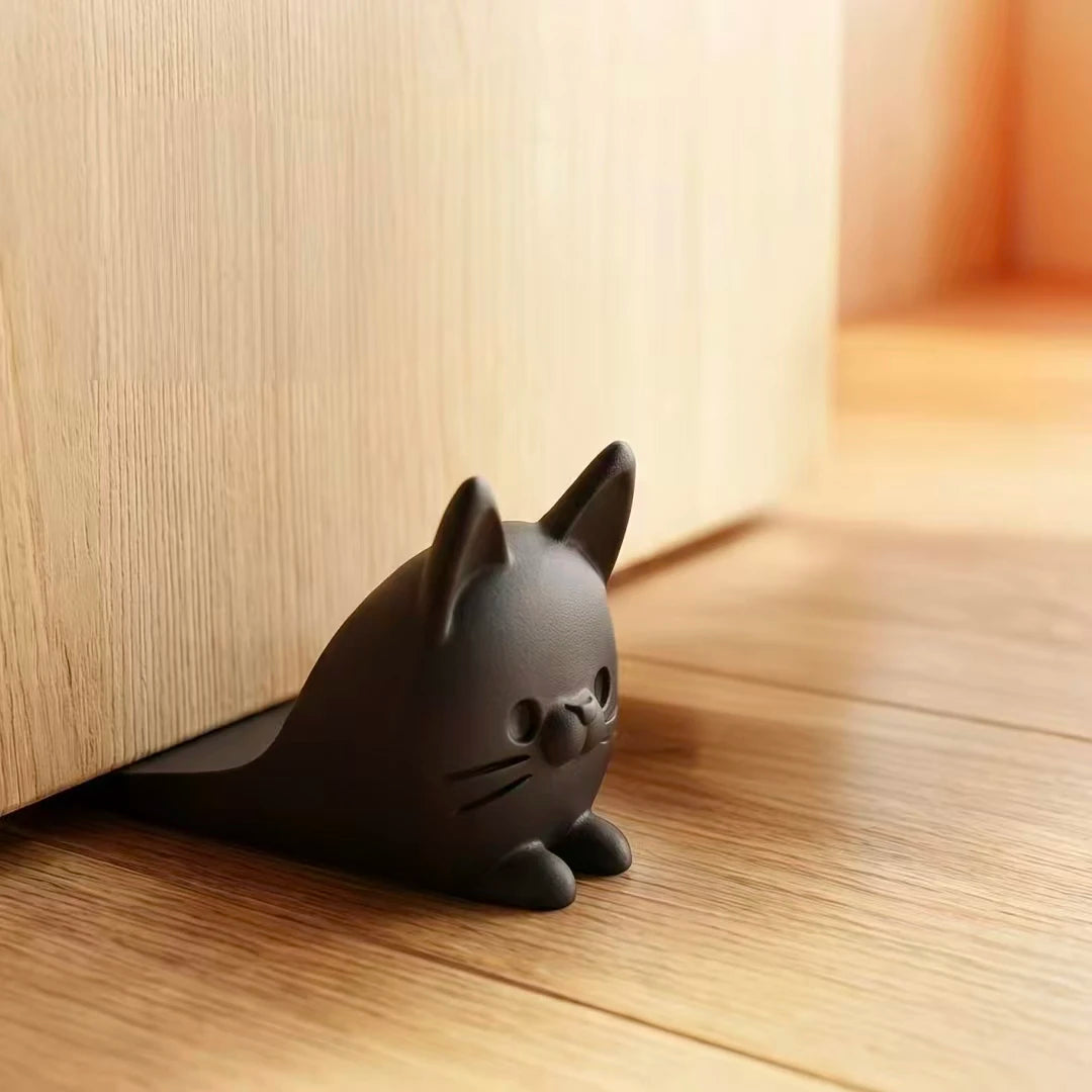 Cute Cat Door Stopper - Non-Slip Anti-Slam Wedge