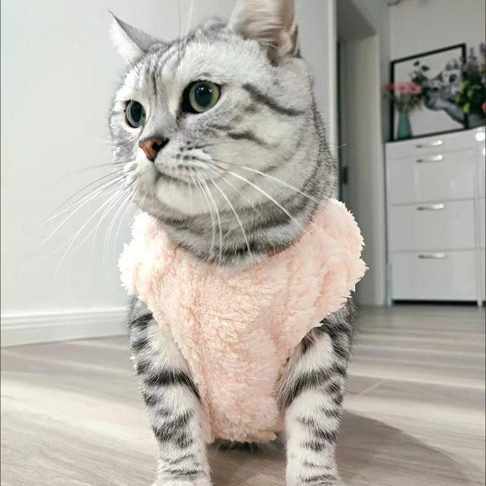 Cozy Fleece Pet Pullover for Cats and Small Dogs