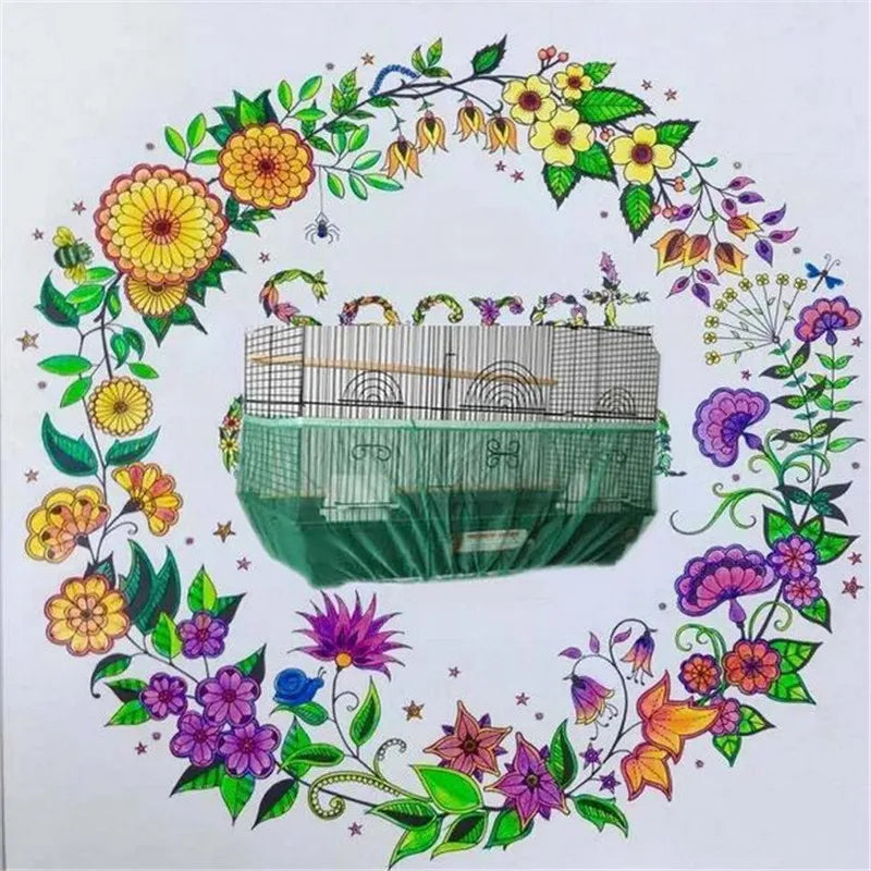 Breathable Nylon Mesh Bird Cage Seed Catcher