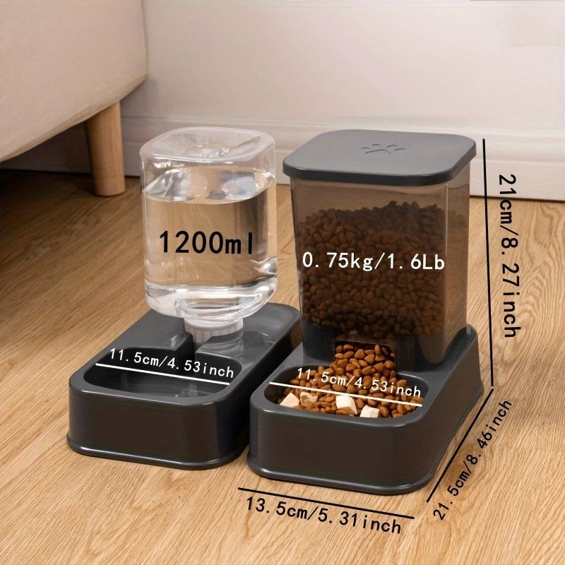 Automatischer Futterspender mit integriertem Wassernapf