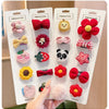Adorable Flower Snap Clips for Baby Girls (Set of 6)