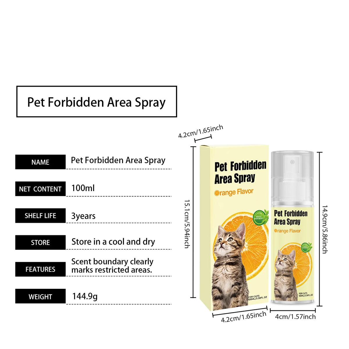 Gentle Cat Deterrent Spray for Furniture Protection