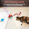 Interactive Rolling Cat Toy with Bird Sounds and Three Play Modes