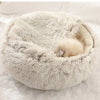 Lit Semi-Ouvert en Peluche pour Chats et Chiens