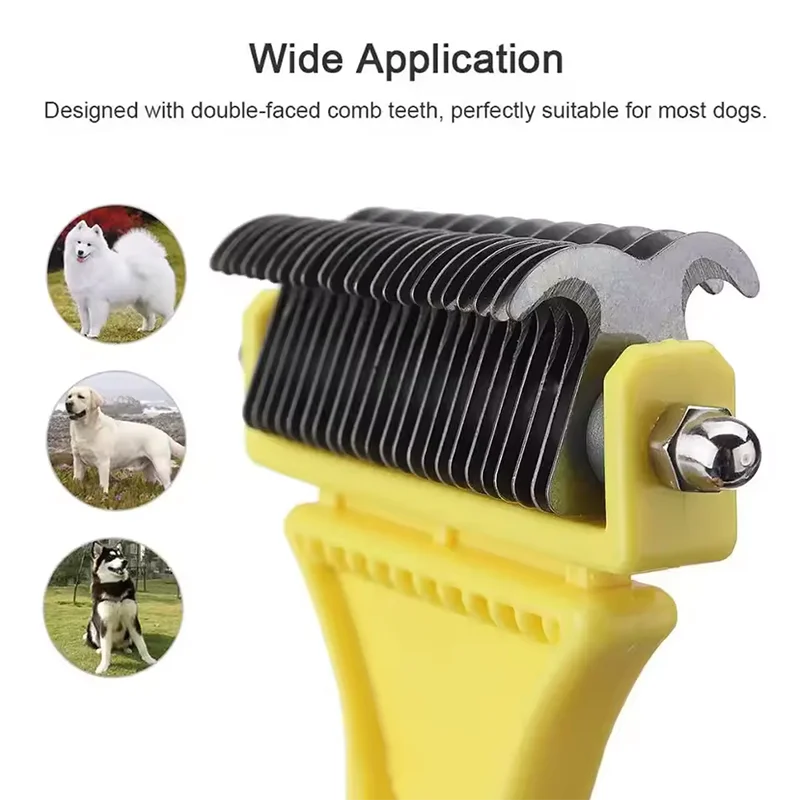Two-Sided Grooming Brush for Cats and Dogs