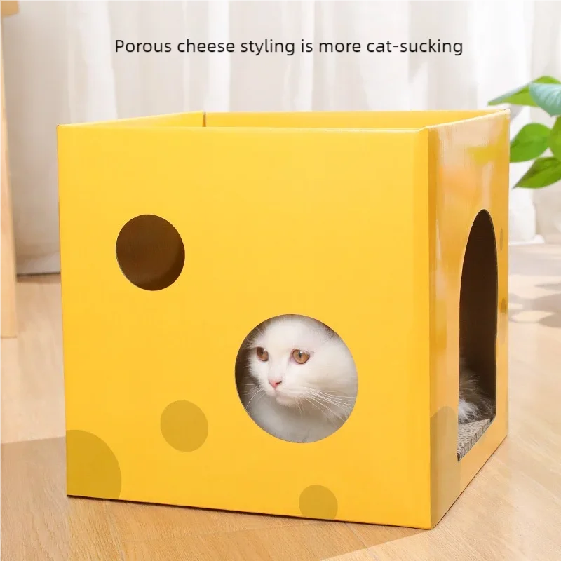 Double-Layer Cat Scratching House with Corrugated Cardboard