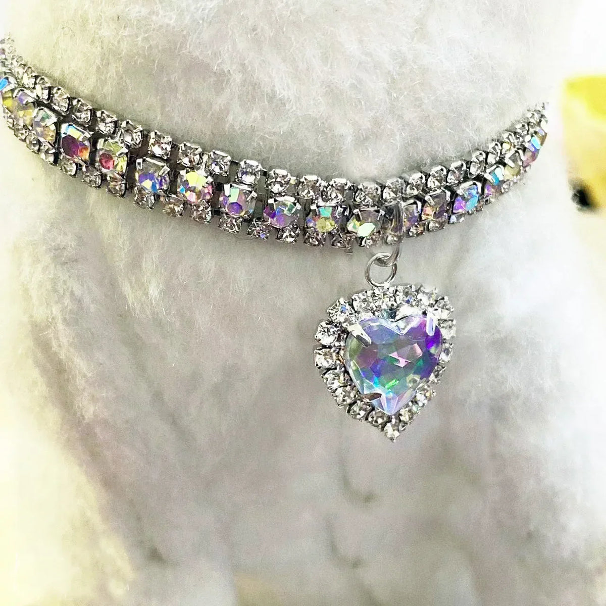 Love Water Drop Diamond Pet Necklace for Cats and Dogs