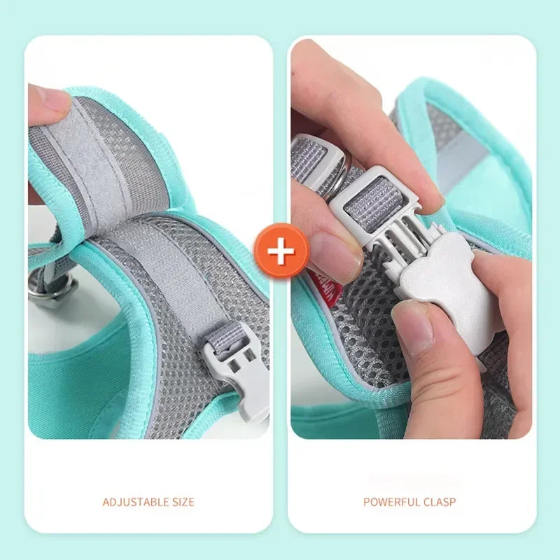 Breathable Adjustable Dog and Cat Harness Vest with Reflective Safety