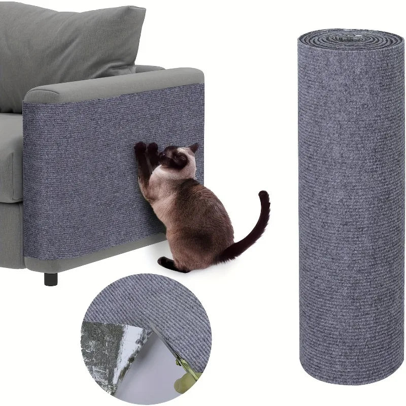 Self-Adhesive Cat Scratching Mat for Furniture Protection