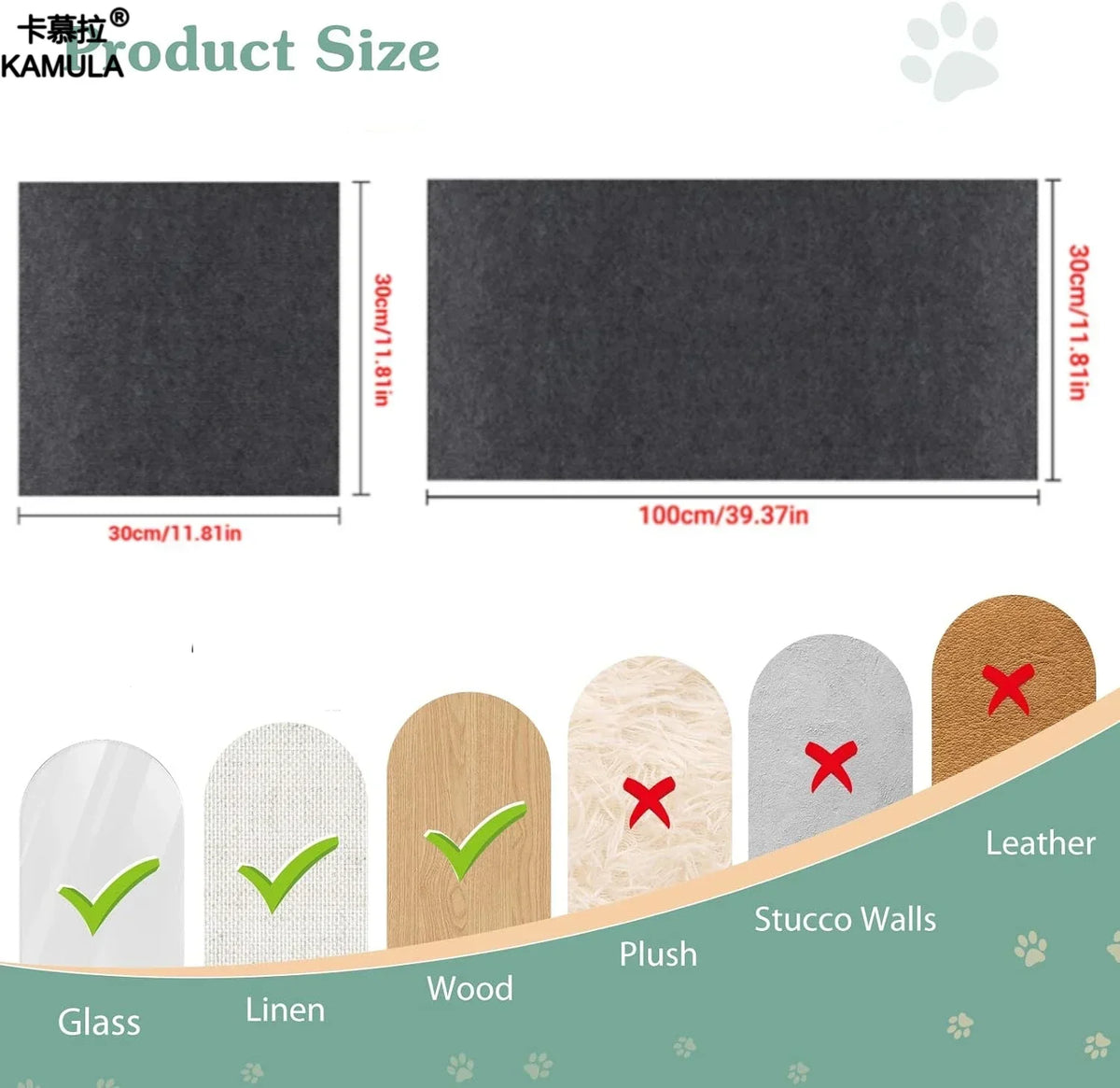 Self-Adhesive Cat Scratch Protection Mat for Furniture