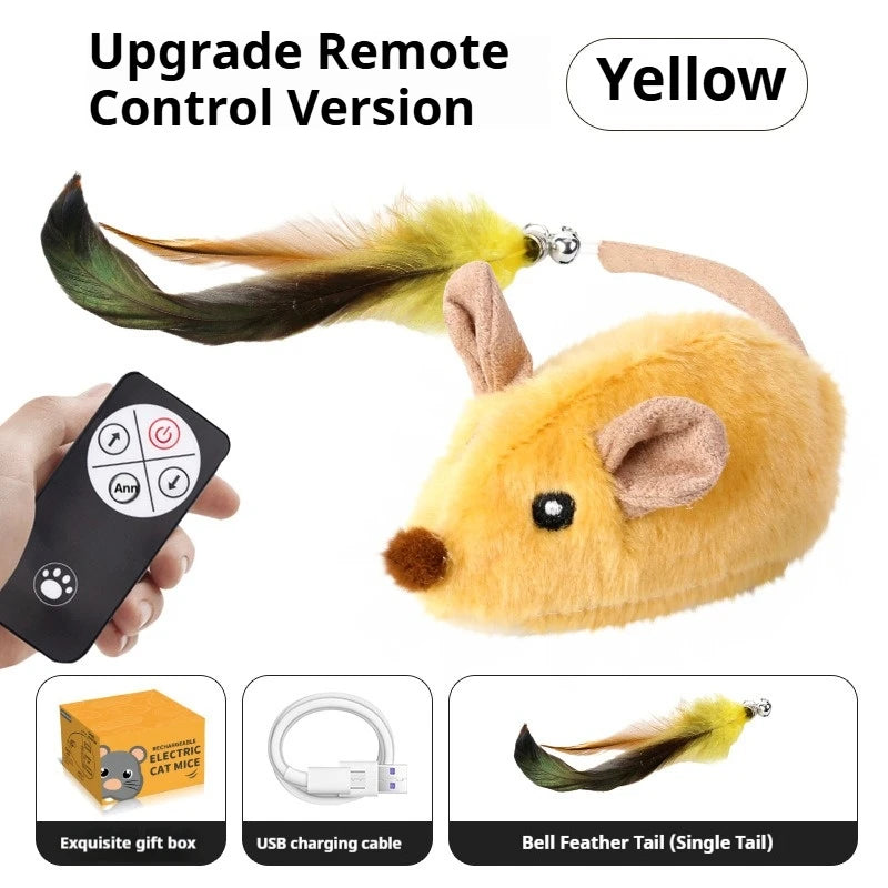 Interactive Motion-Activated Cat Toy Mouse with Squeaky Sounds