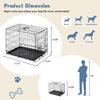 Small Dog Crate — Foldable Metal Kennel with Secure Locks & Removable Tray