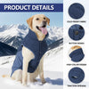 Reflective Waterproof Dog Coat with Fleece Lining and Leash Hole