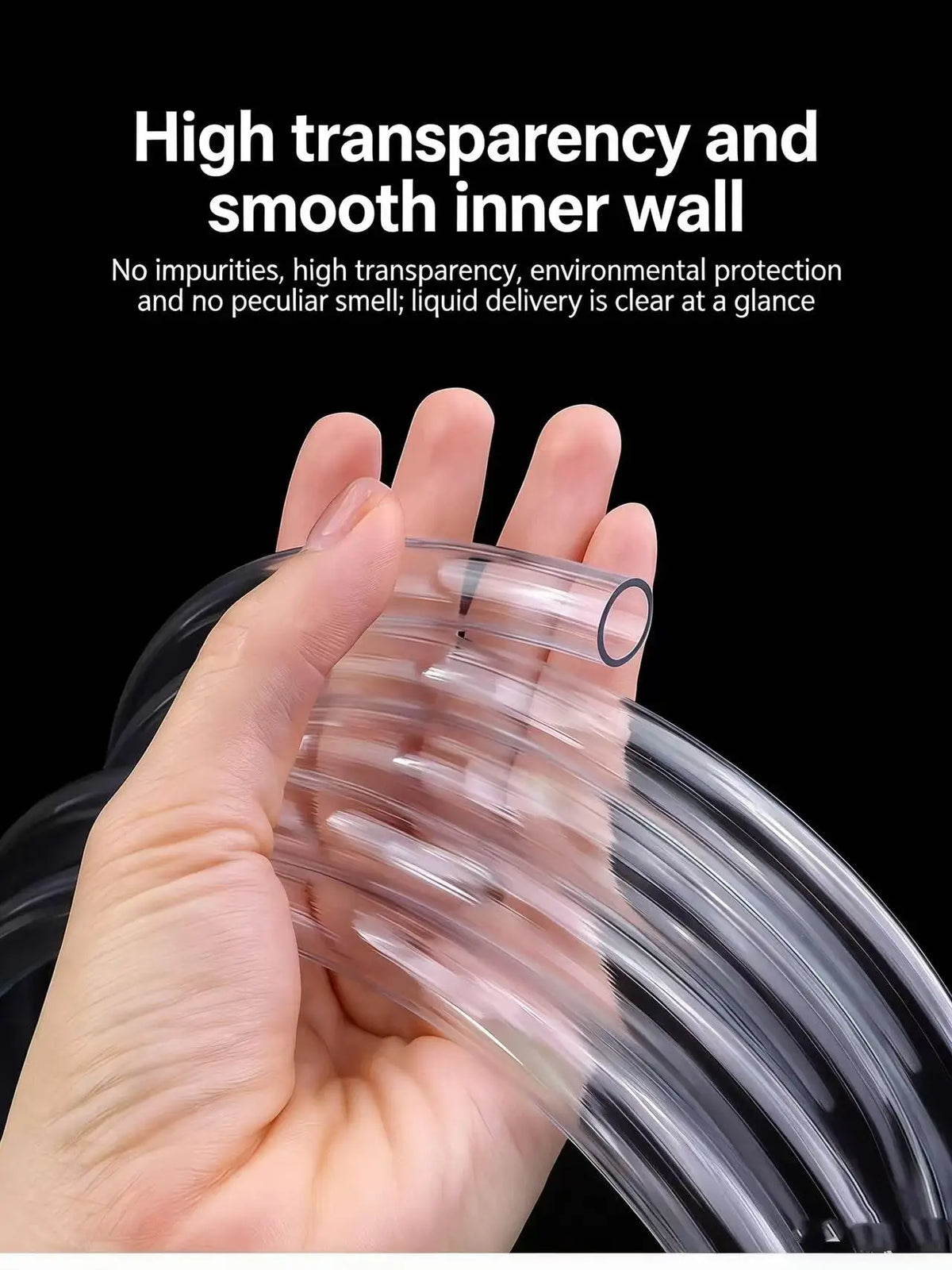 Clear PVC Flexible Water Tubing for Aquariums, Pumps, and Garden Use