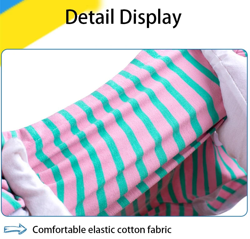 Striped Cotton Dog Recovery Suit for Post-Surgery Protection
