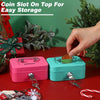 Portable Metal Money Safe Box with Key Lock
