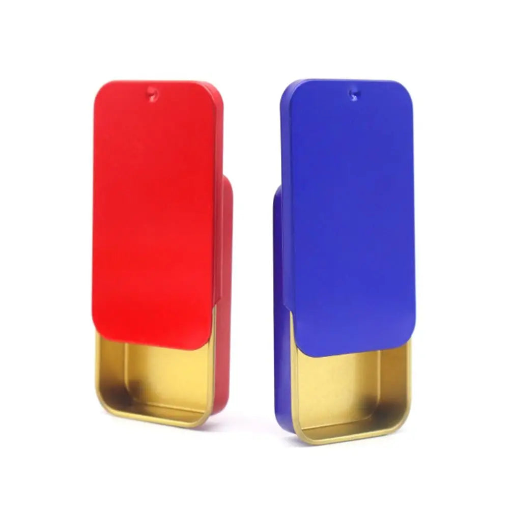Compact Sliding Tin Box for Pills, Candy, and Small Essentials