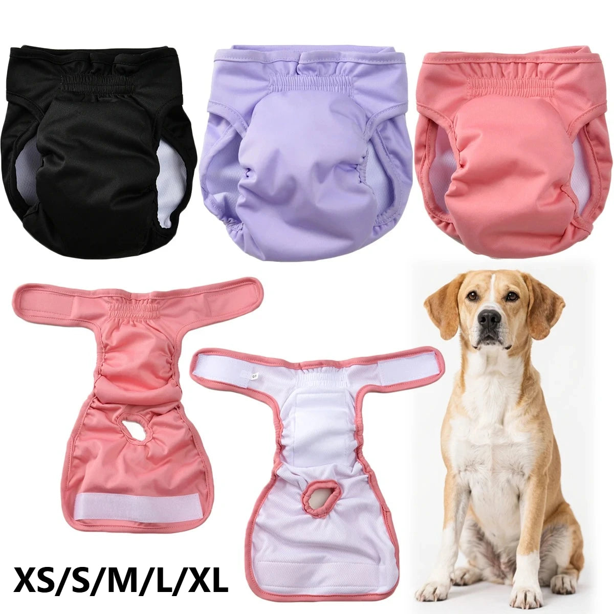 Reusable Adjustable Dog Diapers for Female Dogs
