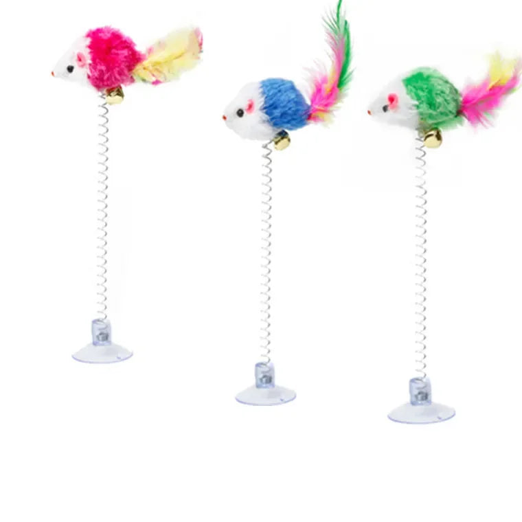 Juguete Interactivo para Gatos con Varita de Plumas y Cascabel