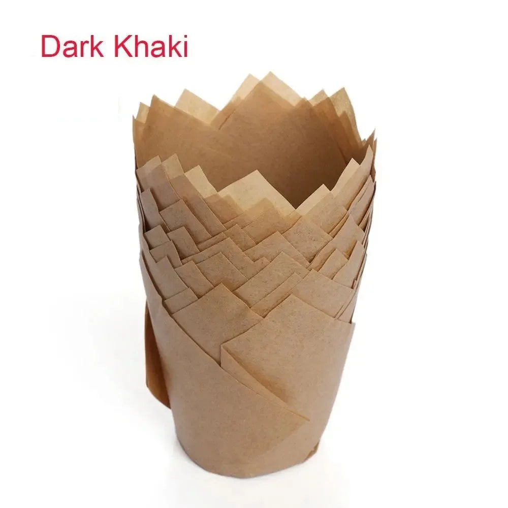 Natural Unbleached Tulip Cupcake Liners (100-Pack)