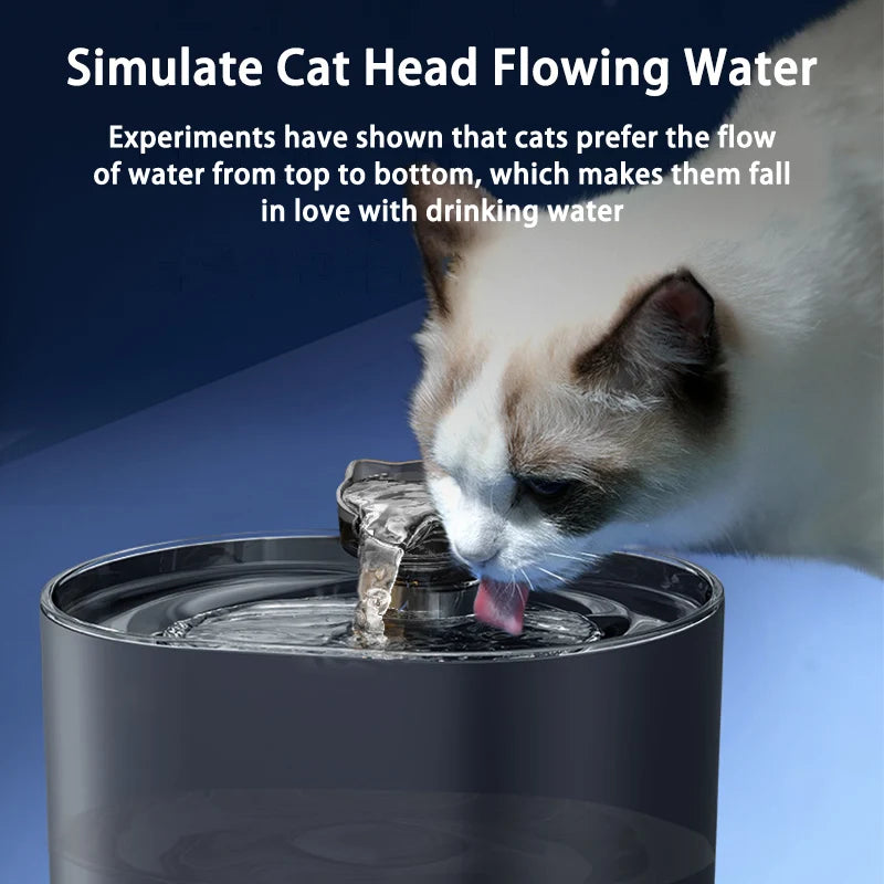 2.2L Pet Water Fountain with Filtration and Ultra-Quiet Pump
