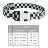 Adjustable Checker Pattern Dog Collar - Soft Nylon, Quick Release