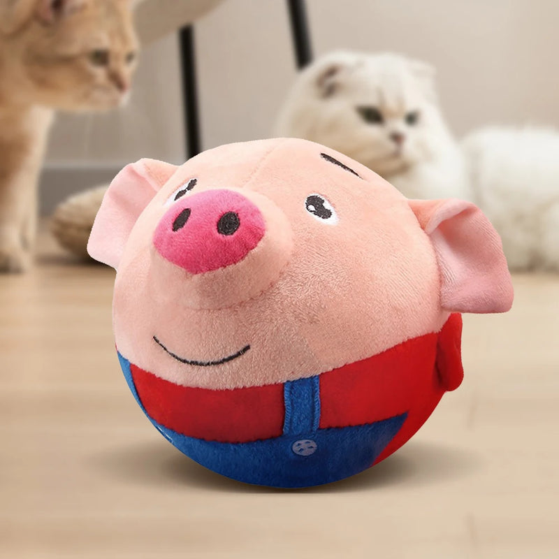 Jouet en peluche interactif pour chien qui rebondit