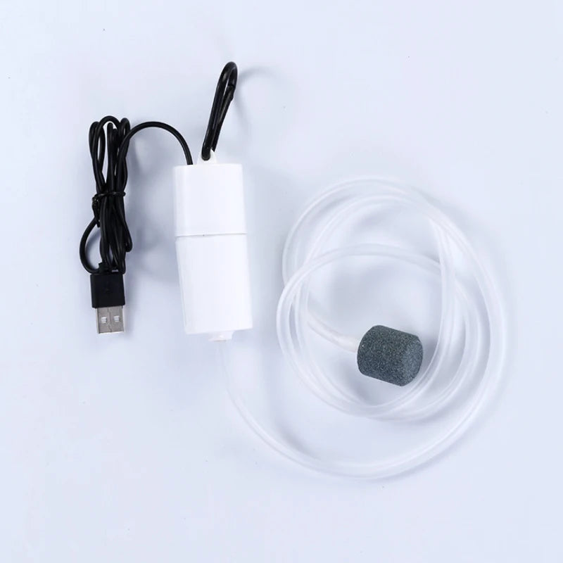 Energy-Saving USB Aquarium Air Pump with Air Stone and Silicone Tube