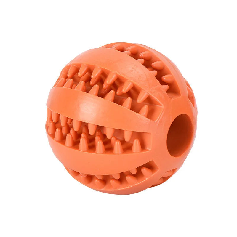 Interactive Rubber Dog Toy Ball with Treat Dispenser