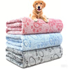 Ultra-Soft Paw Print Dog Blanket - Indoor & Outdoor Use