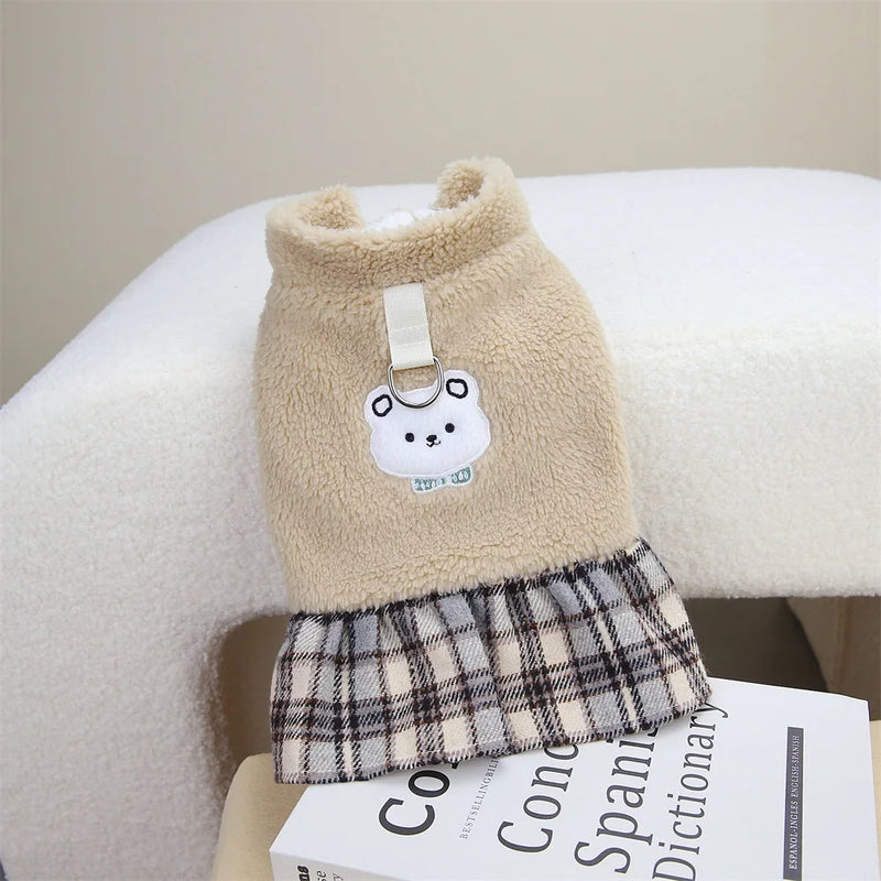 Vestido Clásico de Cuadros para Perro