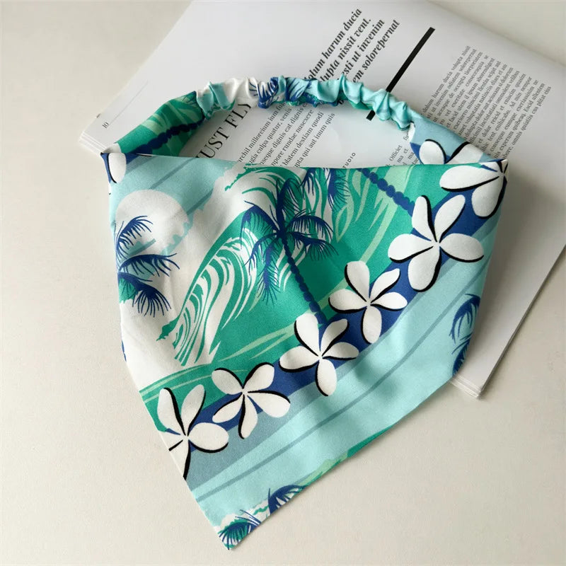 Boho Floral Print Cotton Triangle Hair Bandanas