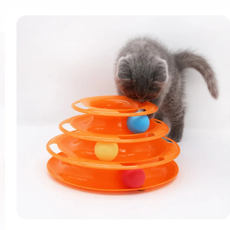 Multi-Level Cat Puzzle Track Toy