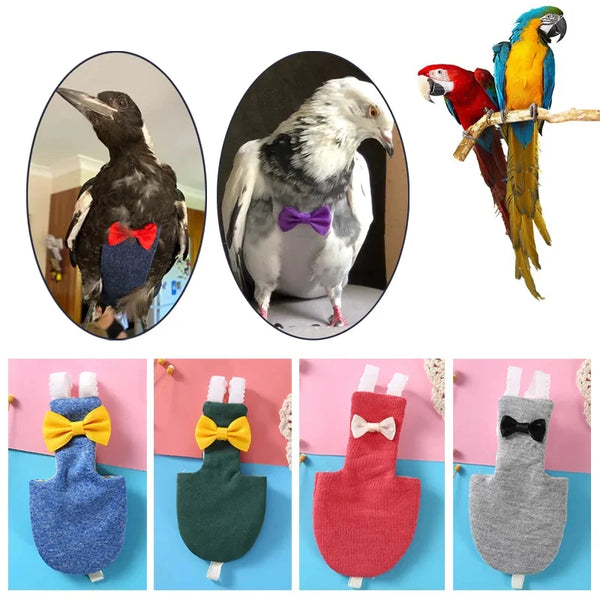 Bird Diaper Flight Suit for Parrots and Small Birds