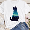 Women Kawaii Cats Print Summer Cartoon T Shirt