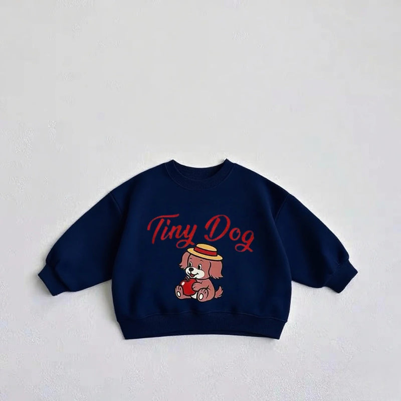 Sudadera con Capucha para Bebé Niño con Estampa de Perro Dibujado