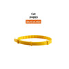 Yellow adjustable waterproof pet collar for cats and puppies