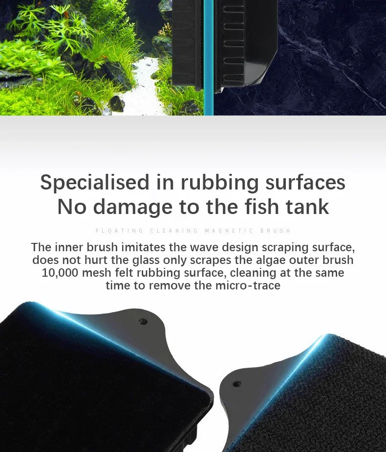Double-Sided Magnetic Aquarium Glass Cleaner
