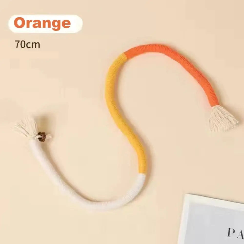 Interactive Cotton Rope Cat Teaser Toy, Bite-Resistant Play Wand