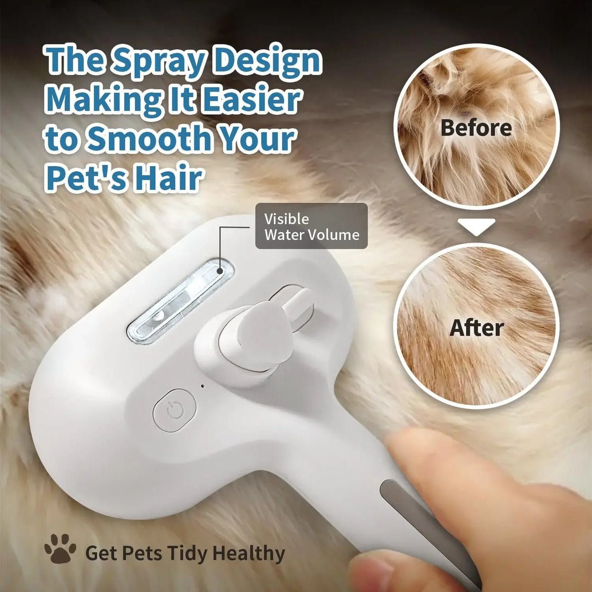3-in-1 Pet Grooming Comb with Steam Spray