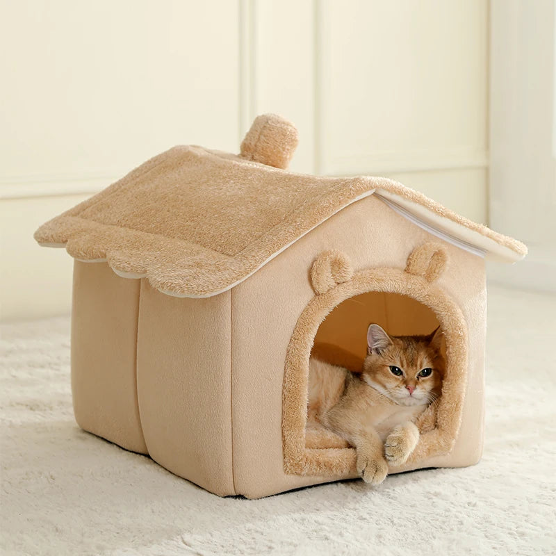 Maison-lit pliable pour chats et petits chiens